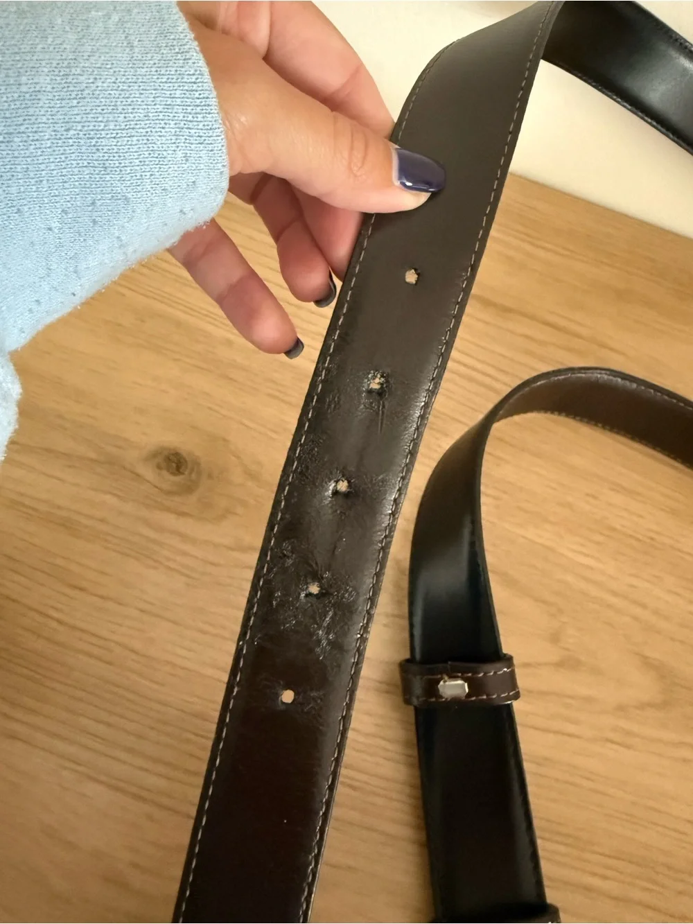 Montblanc Men's Leather Reversible Two-Tone Belt Black/Espresso Brown 30mm